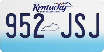 KY license plate 952JSJ