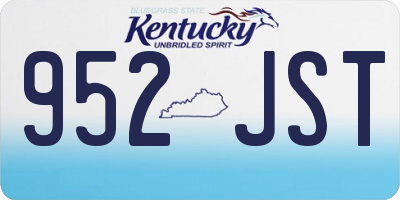KY license plate 952JST