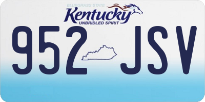 KY license plate 952JSV