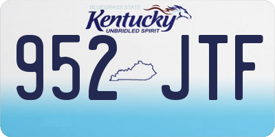 KY license plate 952JTF