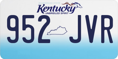 KY license plate 952JVR