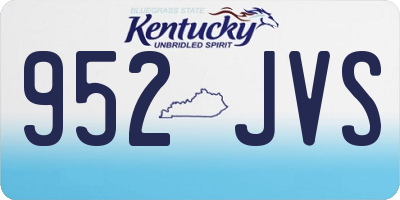 KY license plate 952JVS