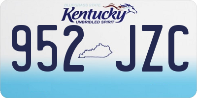 KY license plate 952JZC