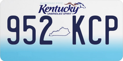 KY license plate 952KCP