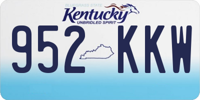 KY license plate 952KKW