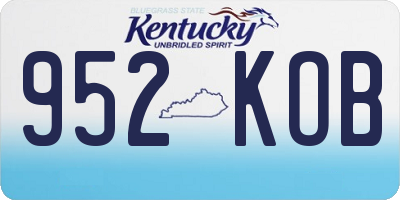 KY license plate 952KOB