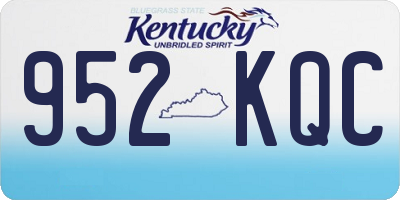 KY license plate 952KQC