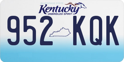 KY license plate 952KQK