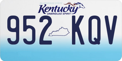 KY license plate 952KQV