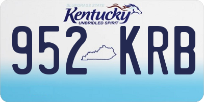 KY license plate 952KRB