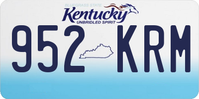 KY license plate 952KRM