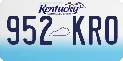 KY license plate 952KRO