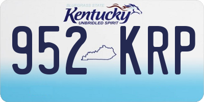 KY license plate 952KRP