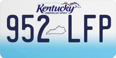 KY license plate 952LFP