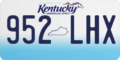KY license plate 952LHX