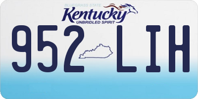 KY license plate 952LIH