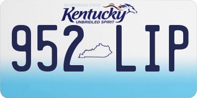 KY license plate 952LIP