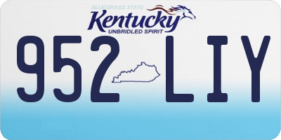 KY license plate 952LIY