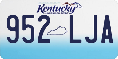 KY license plate 952LJA