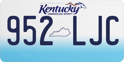 KY license plate 952LJC