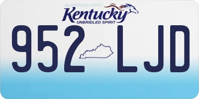 KY license plate 952LJD