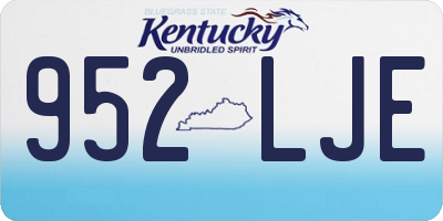 KY license plate 952LJE
