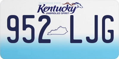 KY license plate 952LJG