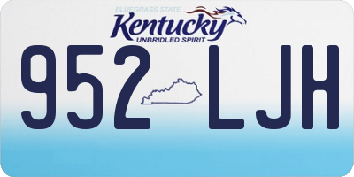 KY license plate 952LJH