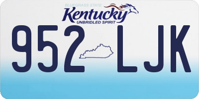 KY license plate 952LJK