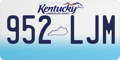 KY license plate 952LJM
