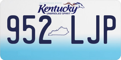 KY license plate 952LJP