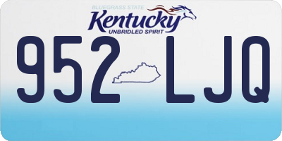KY license plate 952LJQ