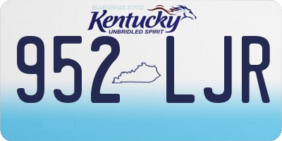 KY license plate 952LJR