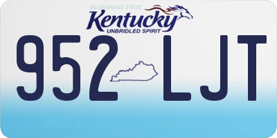 KY license plate 952LJT