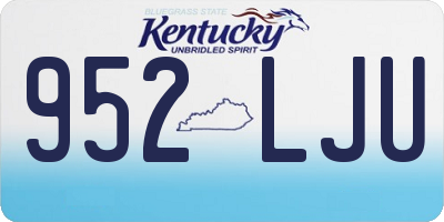 KY license plate 952LJU
