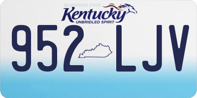 KY license plate 952LJV