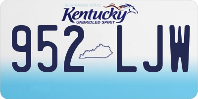 KY license plate 952LJW