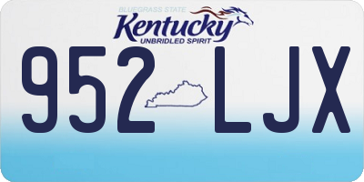 KY license plate 952LJX