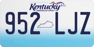 KY license plate 952LJZ