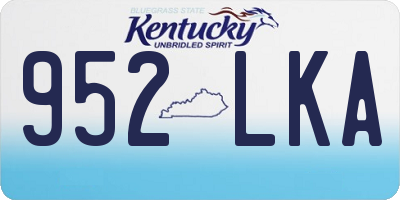 KY license plate 952LKA