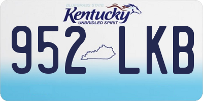 KY license plate 952LKB