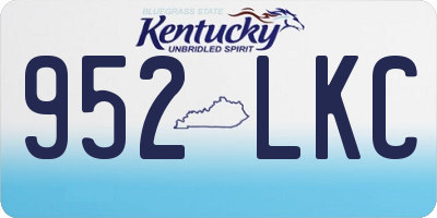 KY license plate 952LKC