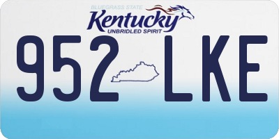 KY license plate 952LKE