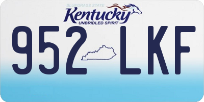 KY license plate 952LKF