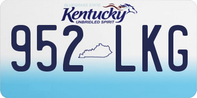 KY license plate 952LKG