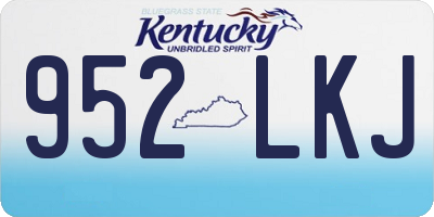 KY license plate 952LKJ