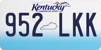 KY license plate 952LKK