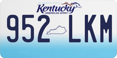 KY license plate 952LKM