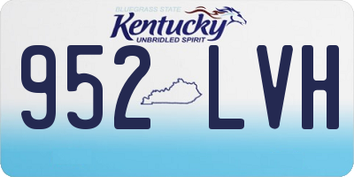 KY license plate 952LVH