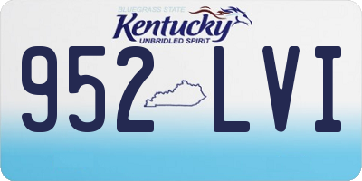 KY license plate 952LVI